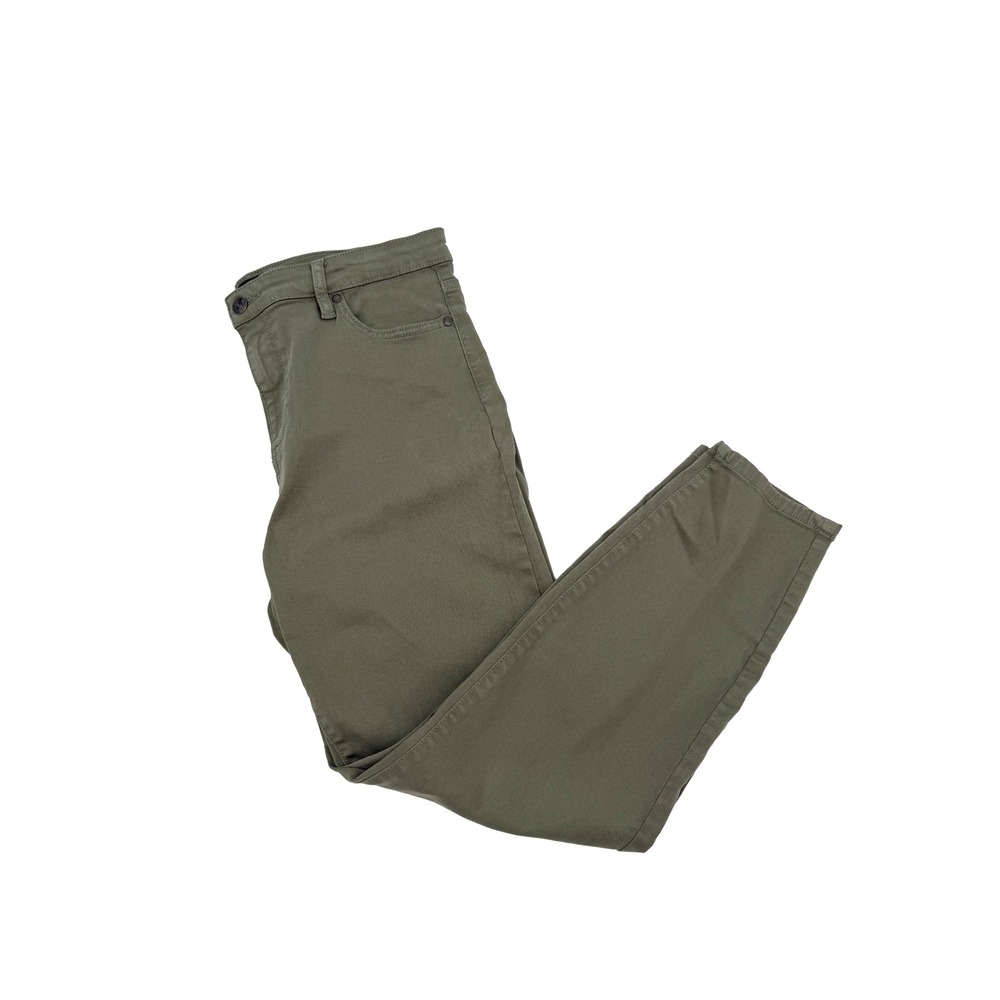 Buffalo Pants Women 12 Olive Havana High-Rise Soft Stretch Ankle Skinny 0063